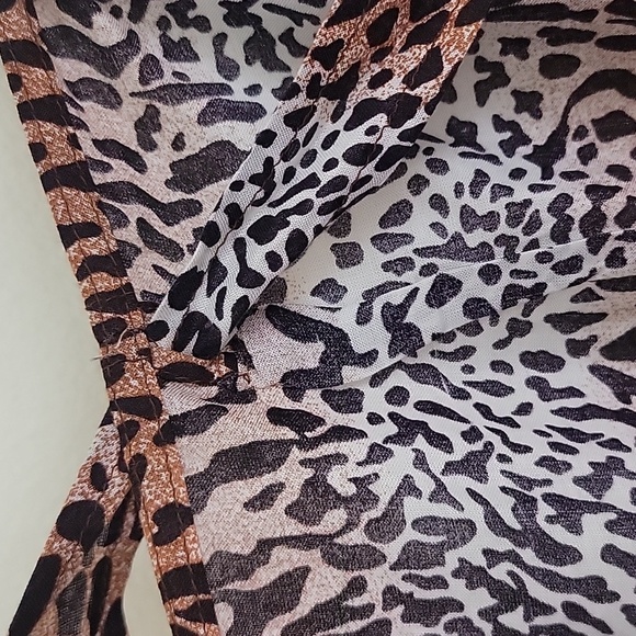 Ganesh Animal Print Coverup Wrap Skirt For Swimsuit XL - Picture 4 of 9